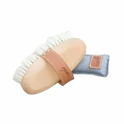 Brosses Douces*Pénélope - Petite brosse douce sangle cuir Beige