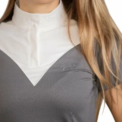 Polos Et Chemises*Pénélope - Polo de concours manches courtes femme Las Honey Gris