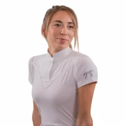 Polos Et Chemises*Pénélope - Polo de concours manches courtes femme Moon Mesh Blanc
