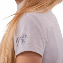 Polos Et Chemises*Pénélope - Polo de concours manches courtes femme Moon Mesh Blanc