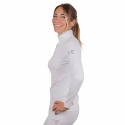 Polos Et Chemises*Pénélope - Polo de concours manches longues femme Toscane Blanc