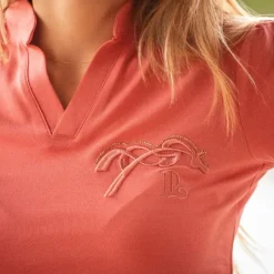 Polos Et Chemises*Pénélope - Polo manches courtes femme Josie pêche Orange