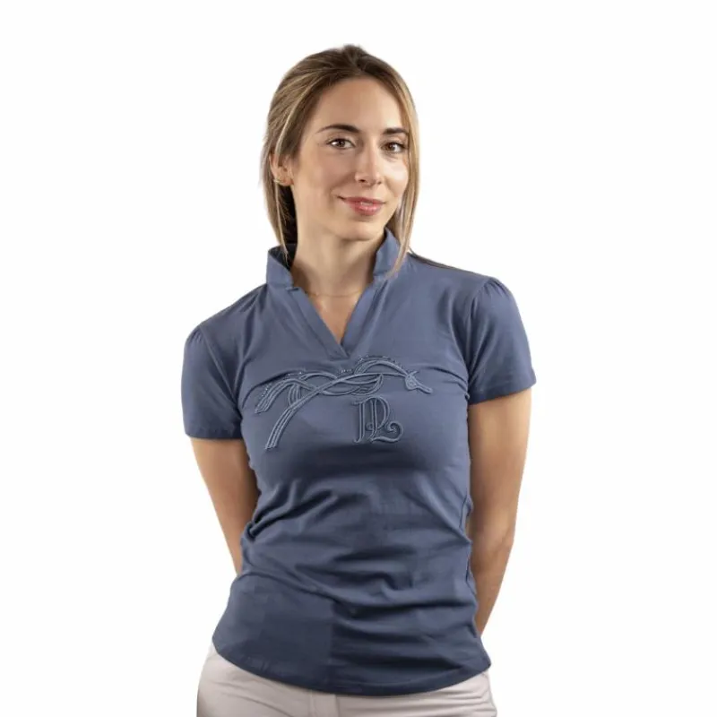 Hot - Polo manches courtes femme Iliana gris T-Shirts Et Baselayers
