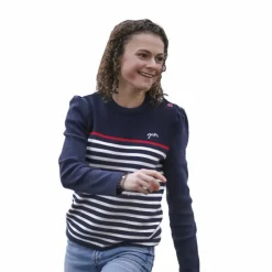 Hot - Pull manches longues femme Maelle / écru / rouge Pulls Et Gilets