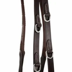Rênes Et Arrêtoirs De Rênes*Pénélope - Rênes Howlett cuir havane Marron