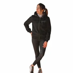 Pulls Et Gilets|Pulls Et Gilets*Pénélope - Sweat à capuche zippé femme Fluore Noir