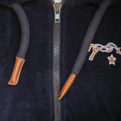 Pulls Et Gilets*Pénélope - Sweat zip Emy velvet marine