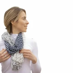 Écharpes*Pénélope - Étole Alix et écru Gris