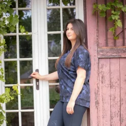 T-Shirts Et Baselayers*Pénélope - T-shirt femme Poppy jungle Bleu