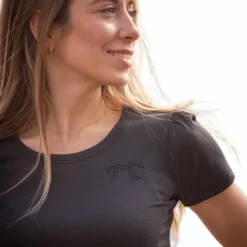 T-Shirts Et Baselayers*Pénélope - T-shirt manches courtes femme Techty Honey anthracite Gris