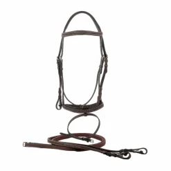 Discount Privilege Equitation - Bridon Royan combiné avec rênes marron Bridons Poneys|Bridons