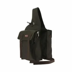 Sale - Sacoche de randonnée double à rabats brun Bagagerie|Sacoches