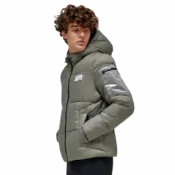 Blousons Et Manteaux|Blousons Et Manteaux*RG Italy - Doudoune manches longues homme Hooded Puffer kaki Vert