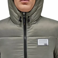 Blousons Et Manteaux|Blousons Et Manteaux*RG Italy - Doudoune manches longues homme Hooded Puffer kaki Vert