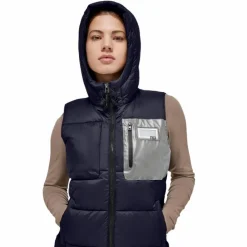Blousons Et Manteaux*RG Italy - Doudoune sans manches femme Hooded Puffer Marine