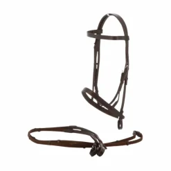 Cso|Bridons Poneys*Riding World - Bridon muserolle française avec rênes Havane