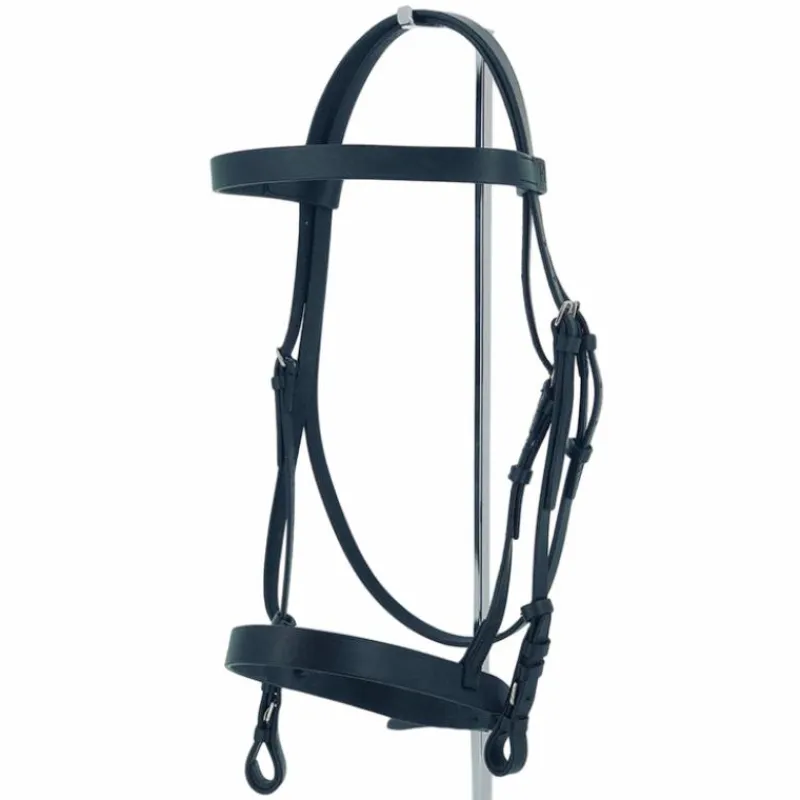 Cso|Bridons Poneys*Riding World - Bridon muserolle française avec rênes Noir