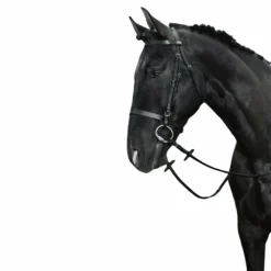 Cso|Bridons Poneys*Riding World - Bridon muserolle française avec rênes Noir