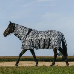 Couvertures Poneys|Couvertures Et Chemises*Riding World - Chemise anti-mouches mesh Combo Belly zebre Blanc
