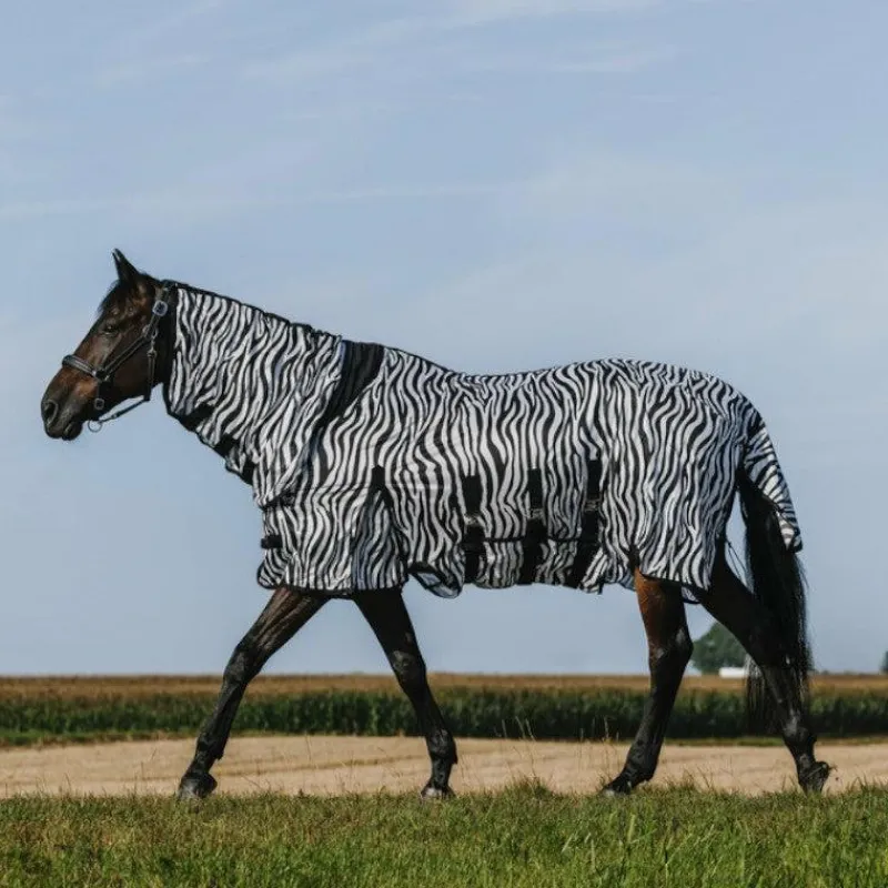 Couvertures Poneys|Couvertures Et Chemises*Riding World - Chemise anti-mouches mesh Combo Belly zebre Blanc