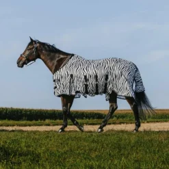 Couvertures Poneys|Couvertures Et Chemises*Riding World - Chemise anti-mouches mesh Belly zebre Blanc