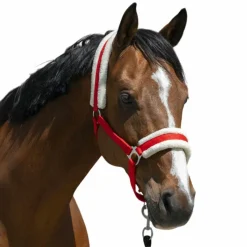 Licols Poneys*Riding World - Licol mouton synthétique Rouge