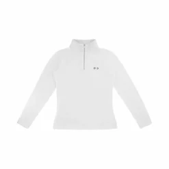 Polos Et Chemises*Riding World - Polo de concours manches longues femme Reine Blanc