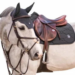Bonnets Pour Chevaux*Samshield - Bonnet pour chevaux Flyshield swarovski anthracite Gris