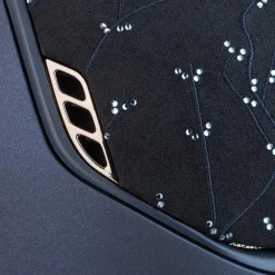 Discount - Casque d'équitation Miss Shield 2.0 Shadowmatt  bleu Flower Embroidery Casques D'Équitation À Visière Polo|Casques D'Équitation