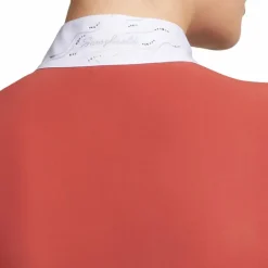 Sale - Chemise manches courtes femme Julia Intarsia marsala Polos Et Chemises