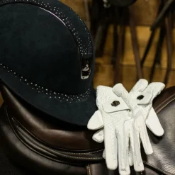 Gants D'Équitation*Samshield - Gants V-Skin blazon / noir chrome Blanc