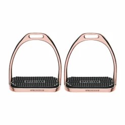 Étriers Classiques*Sprenger - Etriers semelles caoutchouc or rose