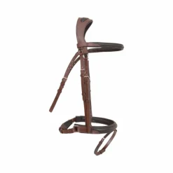 Cso|Bridons Poneys*TdeT - Bridon et rênes Lautrec havane foncé/noir