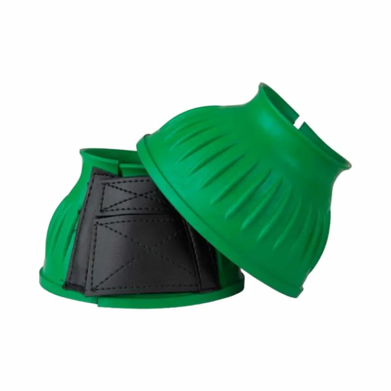 Online - Cloches Caoutchouc Velcro vert Horseball|Concours Complet D'Equitation
