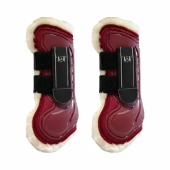 - Guêtres ouvertes Design avec doublure mouton bordeaux x2 Cso|Guêtres Ouvertes