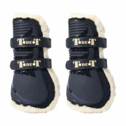 Guêtres Ouvertes|Cso*TdeT - Guêtres ouvertes doublés mouton synthétique noir x2