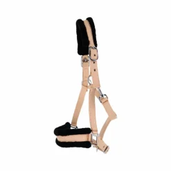 Licols Poneys*TdeT - Licol en nylon et mouton pêche/ noir Orange