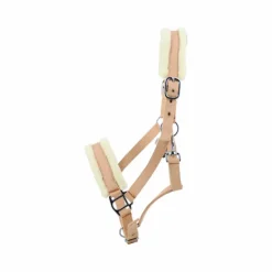 Clearance - Licol en nylon et mouton pêche/ naturel Licols Poneys