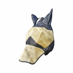 New - Masque anti-mouches noir/ gold Masques Anti-Mouches Poneys|Masques Anti-Mouches