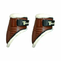 Sale - Protèges boulet doublé mouton synthétique marron foncé Endurance|Protège-Boulets