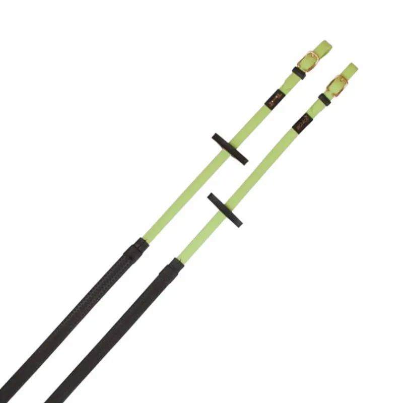 - Rênes Biotack® caoutchouc vert tilleul Rênes Et Arrêtoirs De Rênes