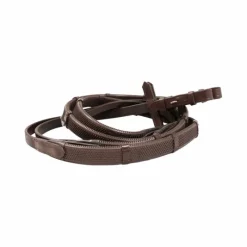 Hot - Rênes caoutchouc arrétoirs petits picots havane foncé Rênes Et Arrêtoirs De Rênes Poneys|Rênes Et Arrêtoirs De Rênes