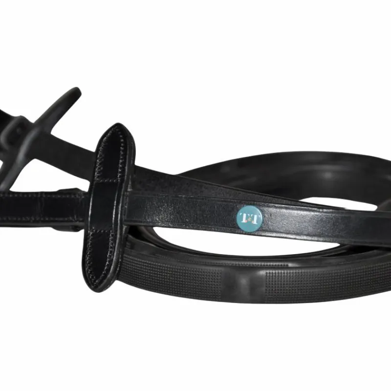 New - Rênes en caoutchouc micro-picots avec arrêtoirs intégrés Rênes Et Arrêtoirs De Rênes