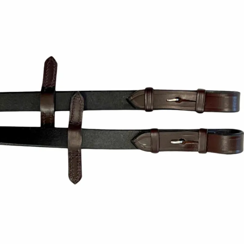 Rênes Et Arrêtoirs De Rênes*TdeT - Rênes en caoutchouc petits picots Orange