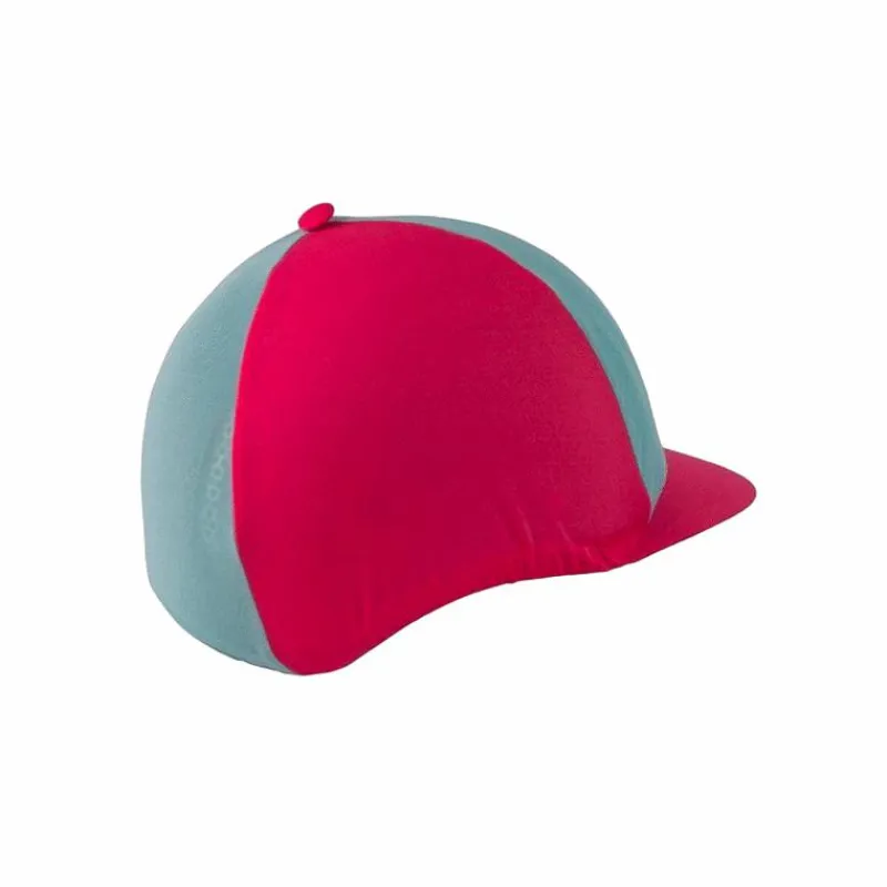 - Toque de casque rose/vert pastel Toques|Concours Complet D'Equitation