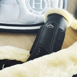 Discount - Guêtres fermées antérieurs TRC Vento Save The Sheep Noir x2 Guêtres Fermées